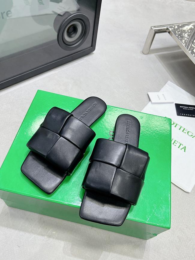 Bottega Veneta Patch Flat Mules Black - 1