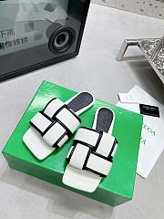 Bottega Veneta Patch Flat Mules Black White - 1