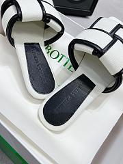 Bottega Veneta Patch Flat Mules Black White - 3