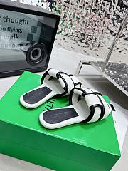 Bottega Veneta Patch Flat Mules Black White - 5