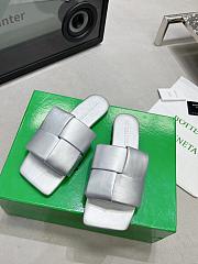 Bottega Veneta Patch Flat Mules Silver - 5