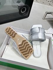 Bottega Veneta Patch Flat Mules Silver - 3