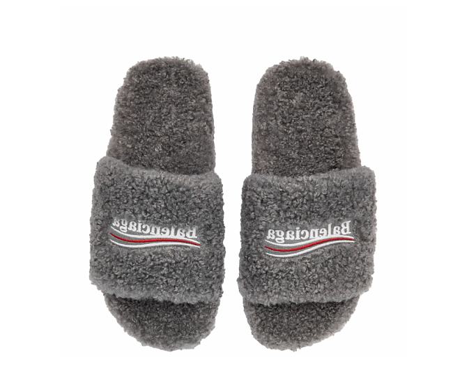 Balenciaga Furry Slide Grey 36209282870 - 1