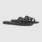 Gucci Interlocking G Slide Sandal Black - 4