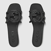Gucci Interlocking G Slide Sandal Black - 3