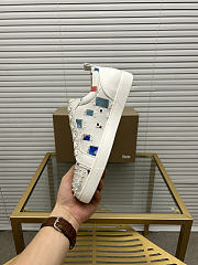 Christian Louboutin Sneaker Louis Spikes Junior White Denim - 2