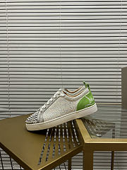 Christian Louboutin Sneaker Silver Green 088#326 - 5