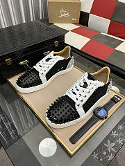Christian Louboutin Vieira 2 Flat Black White 059#326 - 4