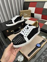 Christian Louboutin Vieira 2 Flat Black White 059#326 - 3