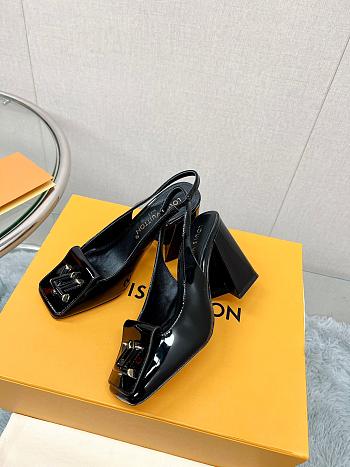 LV Shake Slingback Pump Black 5.5cm 8.5cm