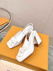 LV Shake Slingback Pump White 5.5cm 8.5cm - 5