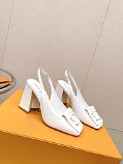 LV Shake Slingback Pump White 5.5cm 8.5cm - 4