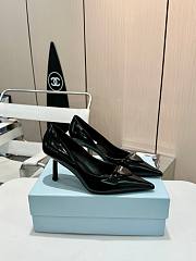 Prada Black Leather Pumps - 4