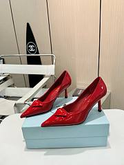 Prada Red Leather Pumps - 4