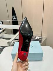 Prada Red Leather Pumps - 3