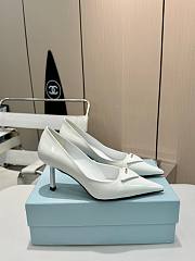 Prada White Leather Pumps - 4