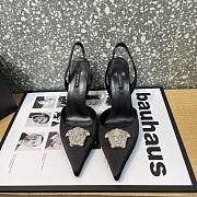 Versace La Medusa 12mm Slingback Pumps Black - 4