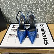 Versace La Medusa 12mm Slingback Pumps Blue - 2