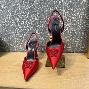Versace La Medusa 12mm Slingback Pumps Red - 5