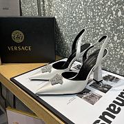 Versace La Medusa 12mm Slingback Pumps Silver - 1