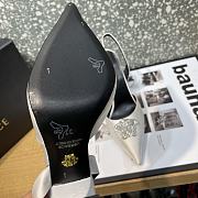 Versace La Medusa 12mm Slingback Pumps Silver - 6