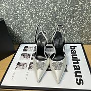 Versace La Medusa 12mm Slingback Pumps Silver - 3