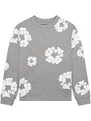 Denim Tears wreath long sleeve T-shirt Grey - 2
