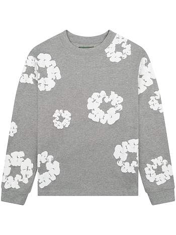 Denim Tears wreath long sleeve T-shirt Grey
