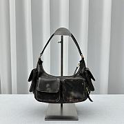 Miu Miu Nappa Leather Pocket Bag Coffee Size 21x6x12CM - 6