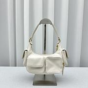Miu Miu Nappa Leather Pocket Bag White Size 21x6x12CM - 5