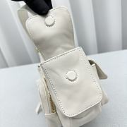 Miu Miu Nappa Leather Pocket Bag White Size 21x6x12CM - 3