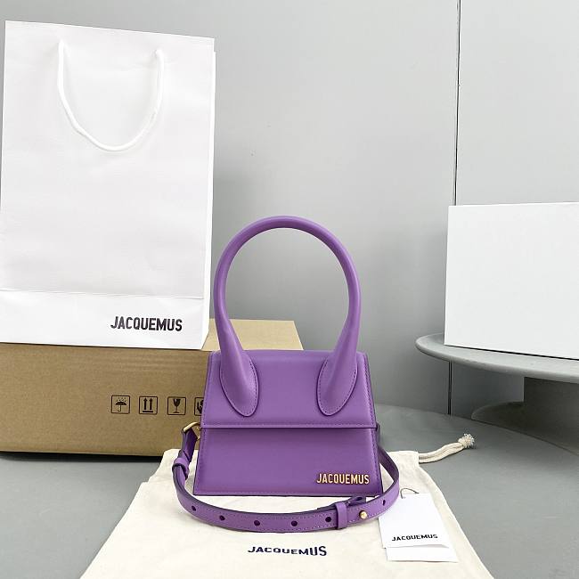 Jacquemus Crossbody Bag Purple Size 18x15.5x8CM - 1