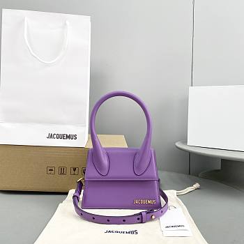 Jacquemus Crossbody Bag Purple Size 18x15.5x8CM