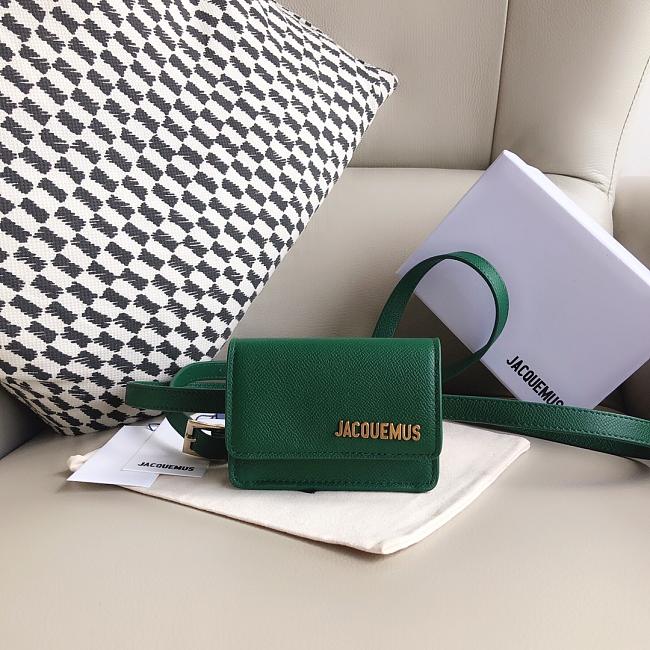 Jacquemus Le Cienture Bello Waist Bag Green Size 12x9x3cm - 1