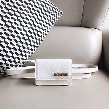 Jacquemus Le Cienture Bello Waist Bag White Size 12x9x3cm