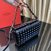 Valentino Garavani Rockstud Alcove Silver Bag Size 19x12x5cm - 3