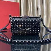 Valentino Garavani Rockstud Alcove Silver Bag Size 19x12x5cm - 2