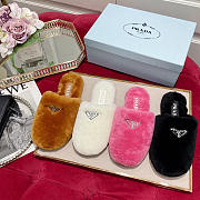 Prada Fur Slides Mules Black P12408 - 2