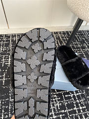 Prada Slide Fur Black 2024FW - 2