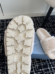 Prada Slide Fur Cream 2024FW - 6