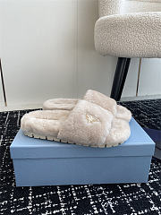 Prada Slide Fur Cream 2024FW - 4