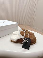 Prada Suede and Shearling Slippers Cinnamon - 2