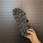 Prada Triangle-logo Leather Slides Black Gold - 6