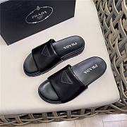 Prada Triangle-logo Pool Slides Black - 3