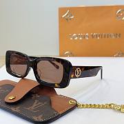 LV Circle Rectangle Sunglasses Brown Z2421W - 1