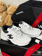 Chanel White Black CC Logo Runner Trainer Sneaker - 5