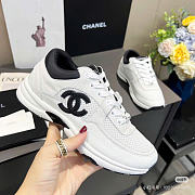 Chanel White Black CC Logo Runner Trainer Sneaker - 3