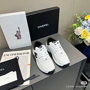 Chanel White Black CC Logo Runner Trainer Sneaker - 2