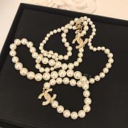 Chanel Necklace Gold Pearl 60 - 5