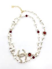 Chanel Necklace Gold Pearl 91 - 3